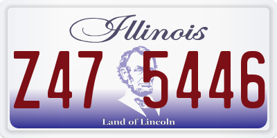 IL license plate Z475446