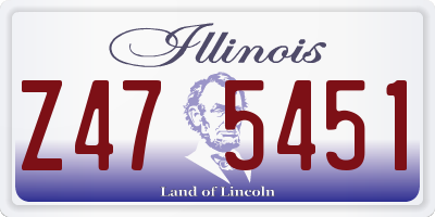 IL license plate Z475451