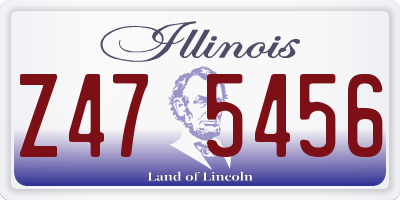 IL license plate Z475456