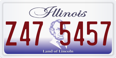 IL license plate Z475457