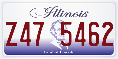 IL license plate Z475462