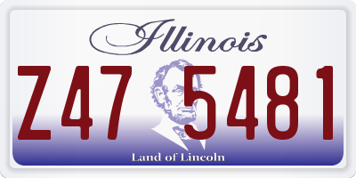 IL license plate Z475481