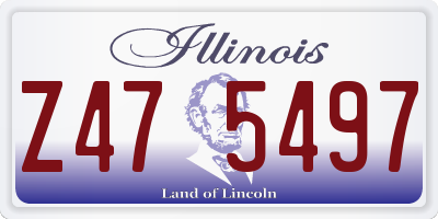 IL license plate Z475497