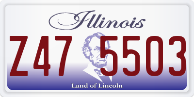 IL license plate Z475503