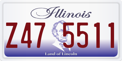 IL license plate Z475511