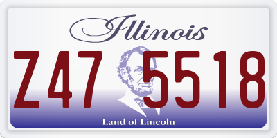 IL license plate Z475518