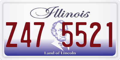 IL license plate Z475521