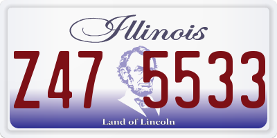 IL license plate Z475533