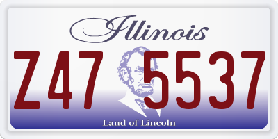 IL license plate Z475537