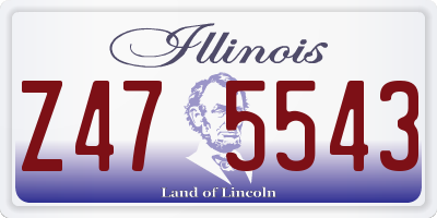 IL license plate Z475543