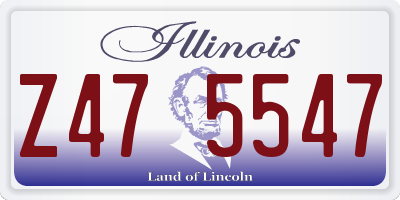IL license plate Z475547