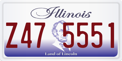 IL license plate Z475551