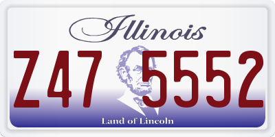 IL license plate Z475552