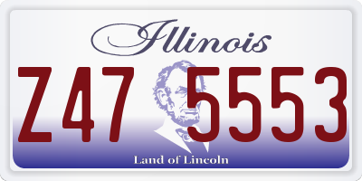 IL license plate Z475553