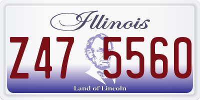 IL license plate Z475560