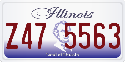 IL license plate Z475563