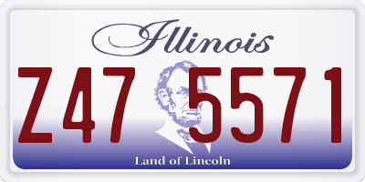 IL license plate Z475571