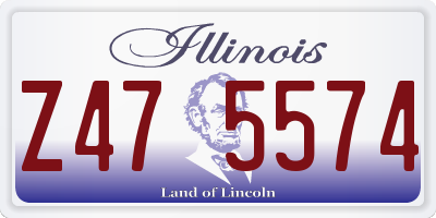 IL license plate Z475574