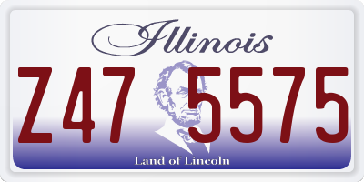 IL license plate Z475575
