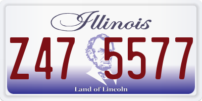 IL license plate Z475577