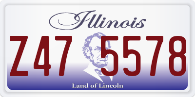 IL license plate Z475578