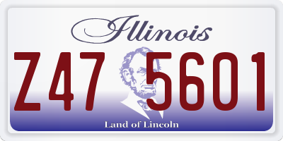 IL license plate Z475601