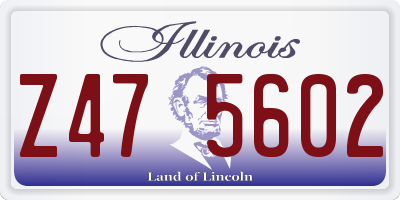 IL license plate Z475602