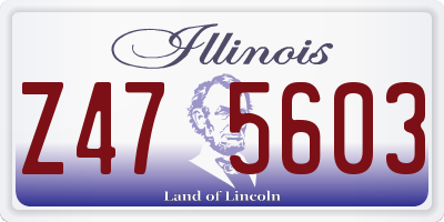 IL license plate Z475603