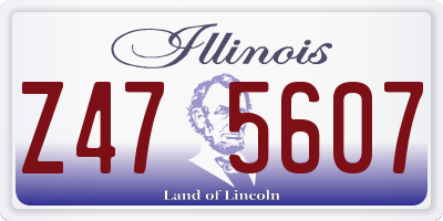 IL license plate Z475607