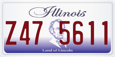 IL license plate Z475611