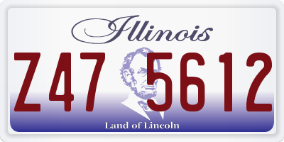 IL license plate Z475612