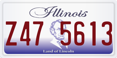 IL license plate Z475613