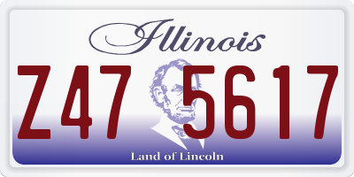 IL license plate Z475617