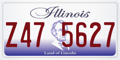 IL license plate Z475627