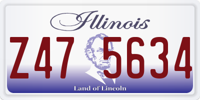 IL license plate Z475634
