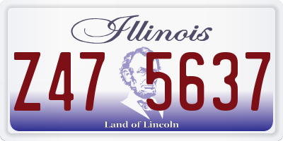 IL license plate Z475637