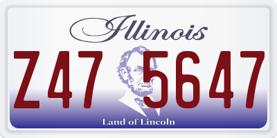 IL license plate Z475647