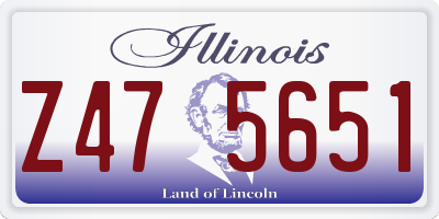 IL license plate Z475651