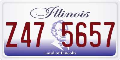 IL license plate Z475657