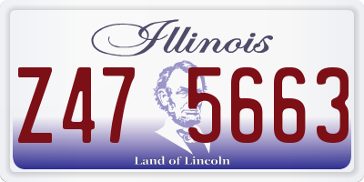 IL license plate Z475663