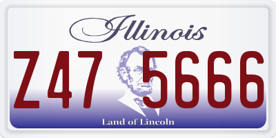 IL license plate Z475666
