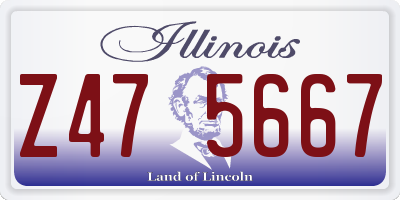IL license plate Z475667
