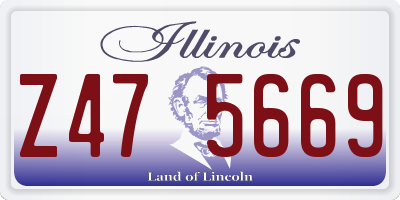IL license plate Z475669