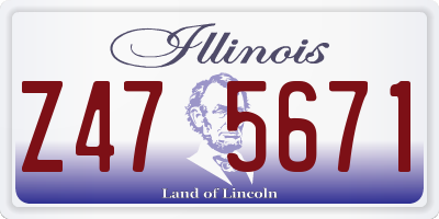 IL license plate Z475671
