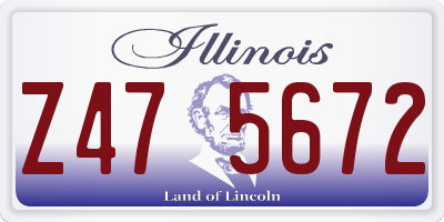 IL license plate Z475672