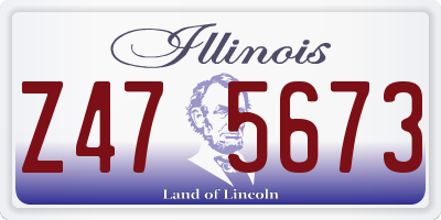 IL license plate Z475673