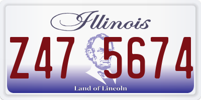IL license plate Z475674