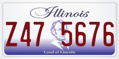 IL license plate Z475676