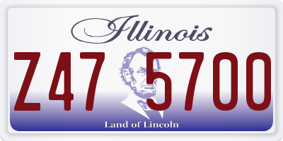 IL license plate Z475700