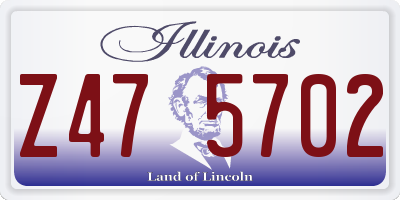IL license plate Z475702